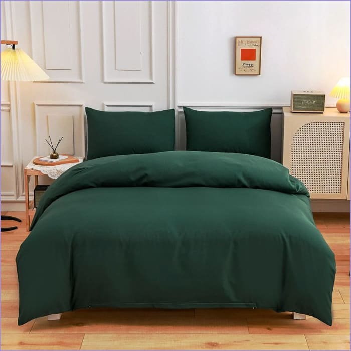 Housse de Couette Vert Foncée