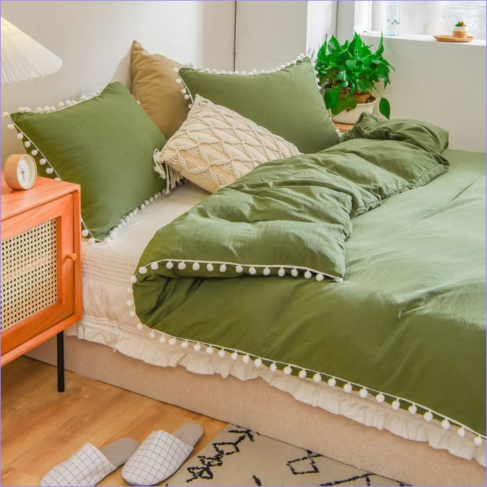 Housse de Couette Verte Élégance