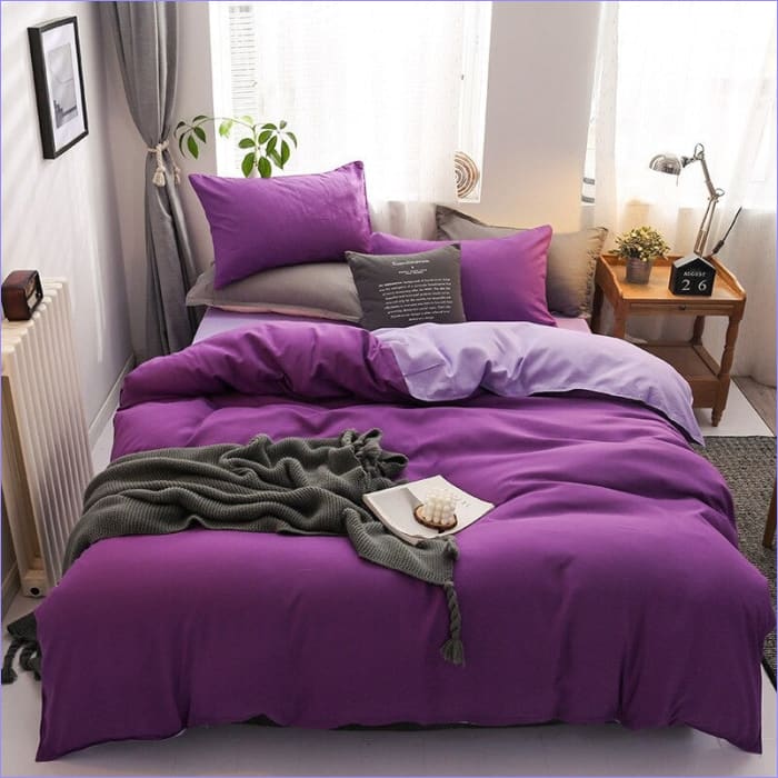Housse de Couette Violet Prune
