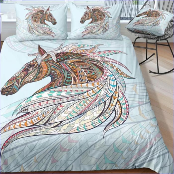 Housse de Couette motif Cheval 140x200
