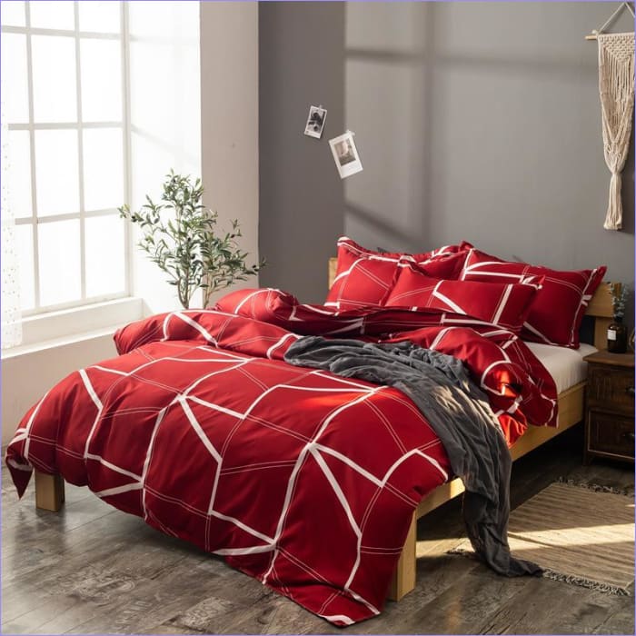 Housse de Couette motif Rouge