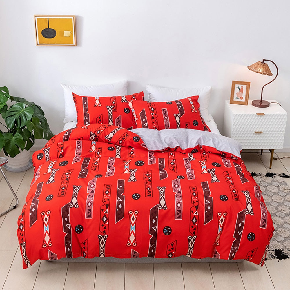 Housse de couette Nordique Rouge