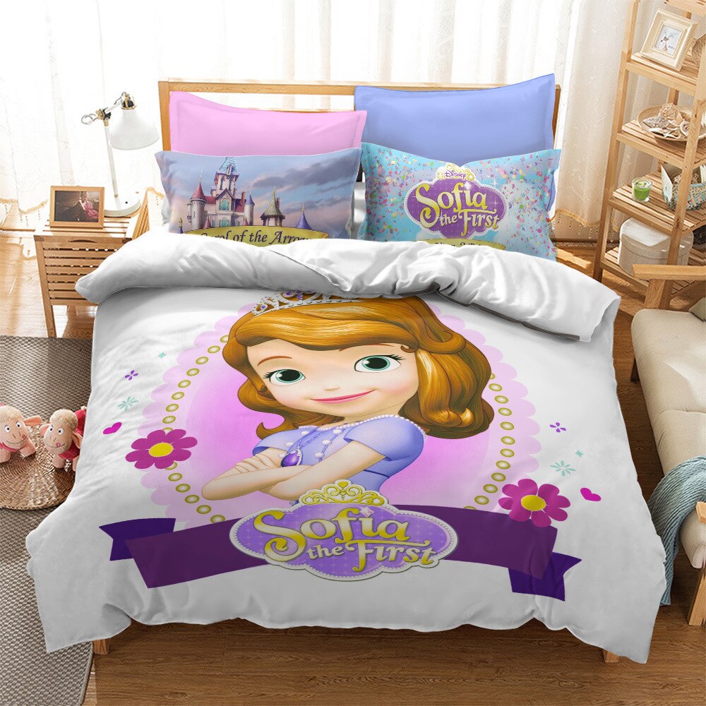 Housse de couette Princesse Sofia Violette Et Blanche