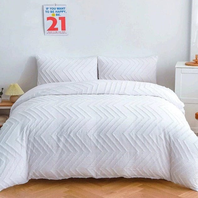 Parure Housse de Couette Blanche