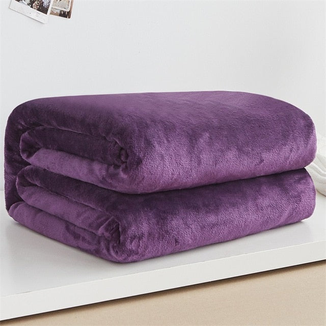 Plaid Violet Couverture Polaire Violette